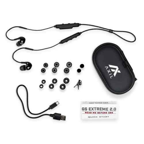 Axil - Aktiver In-Ear-Gehörschutz GS Extreme 2.0 - Schwarz - AXI-GS-XR