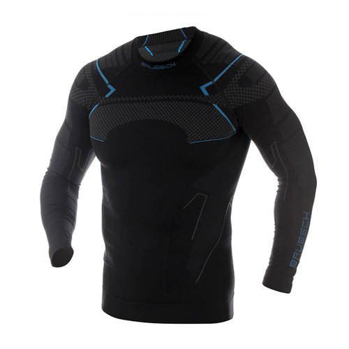 Brubeck - Thermo Sweatshirt - Nilit® Heat - Schwarz-Blau - LS13040A