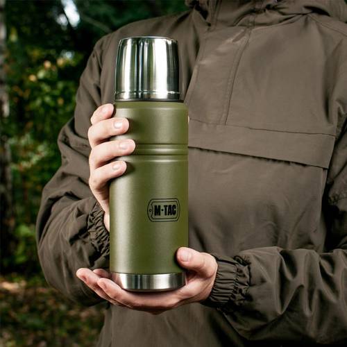 M-Tac - Edelstahl-Thermoskanne - 750 ml - Olive - UN-B04-750A