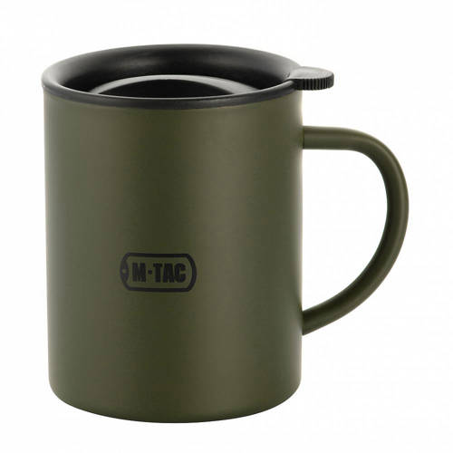 M-Tac - Thermobecher mit Deckel - 400 ml - Olive - H0180008