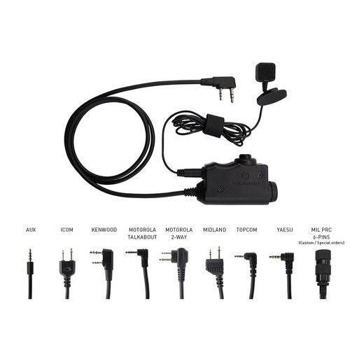 Earmor - M51 PTT Militärische Standardversion - Motorola 1-polig - M51-M1