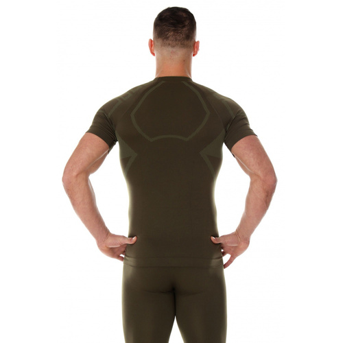 Brubeck - Koszulka termoaktywna Ranger Protect z krótkim rękawem - Khaki - SS13000