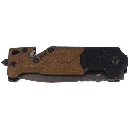 K25 - Titanium Drop Point Rescue Neck / Folding Knife 55 mm - 19652