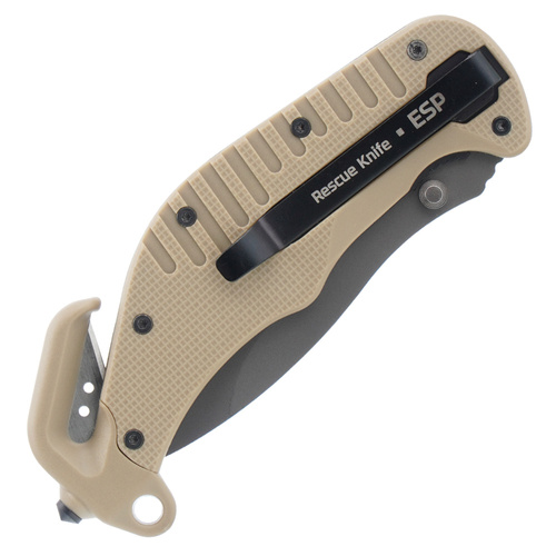 ESP - Nóż ratowniczy Rescue Knife - Ostrze Combo - Khaki - RKK-01-S KH