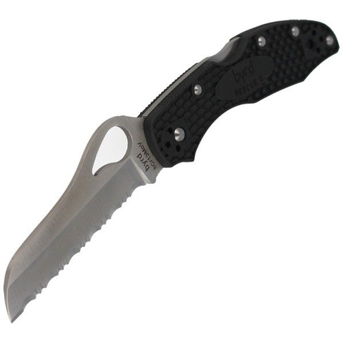 Spyderco - Nóż składany Byrd Meadowlark™ 2 Rescue FRN Black - BY19SBK2