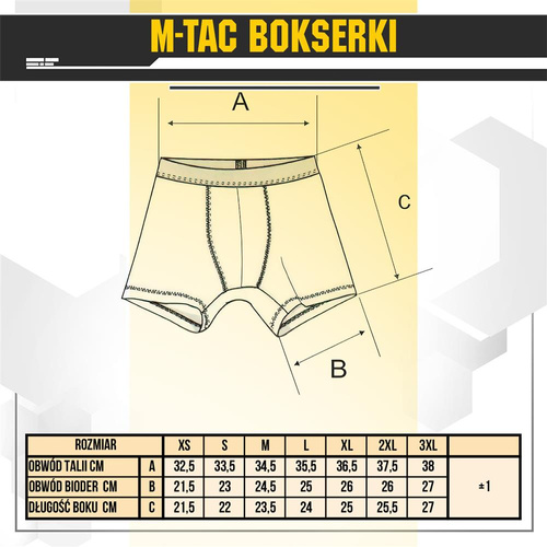 M-Tac - Taktische Boxershorts 93/7 - Schwarz - 70009002