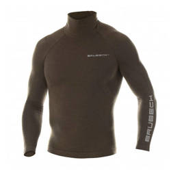 Brubeck - Ranger Wool Thermal Sweatshirt - Long Sleeve - Khaki - LS1420M