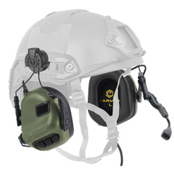 Earmor - M32H PLUS Communication Headset for Helmets - ARC Mount - Foliage Green - M32H-FG/ARC (PLUS)