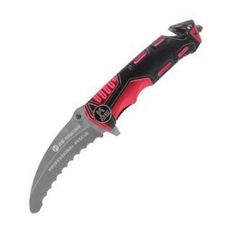 K-25 - Folding rescue knife with pouch - Red - 19996