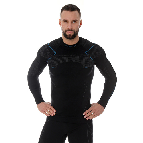 Brubeck - Thermal Sweatshirt - Nilit® Heat - Black-Blue - LS13040A