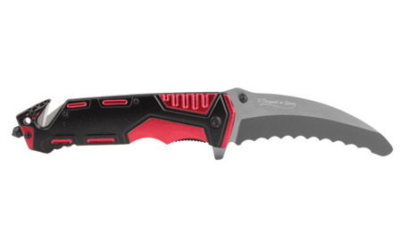 K-25 - Folding rescue knife with pouch - Red - 19996