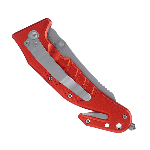 Mil-Tec - Folding Knife With Belt Cutter - Red - 15321002