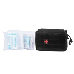 Mil-Tec - Apteczka z wyposażeniem mała - 25-piece First Aid Set - Czarna - 16025302