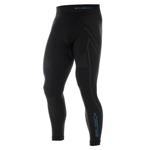 Brubeck - Legginsy termoaktywne Thermo - Nilit® Heat - Czarno-niebieskie - LE11840A