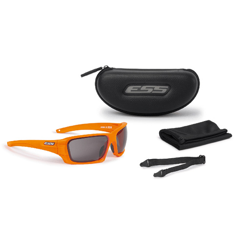 ESS - Okulary balistyczne Rollbar - Safety Orange - Przezroczyste / Przyciemniane Smoke Gray - EE9018-17